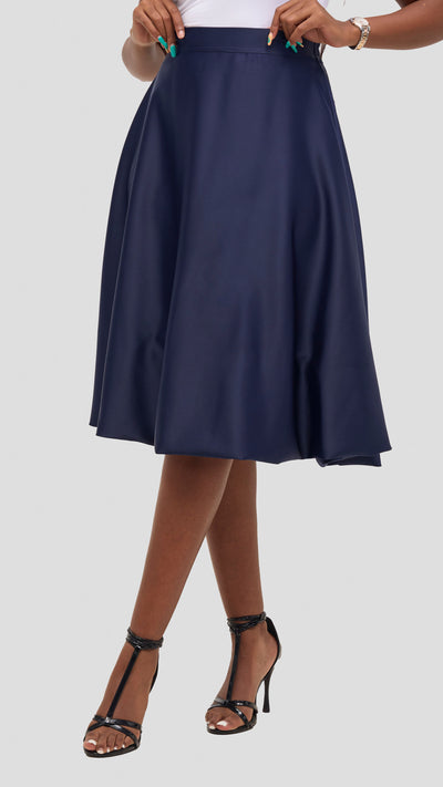 Vivo Iyana Bubble Midi Skirt - Navy