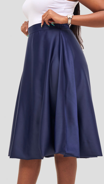 Vivo Iyana Bubble Midi Skirt - Navy