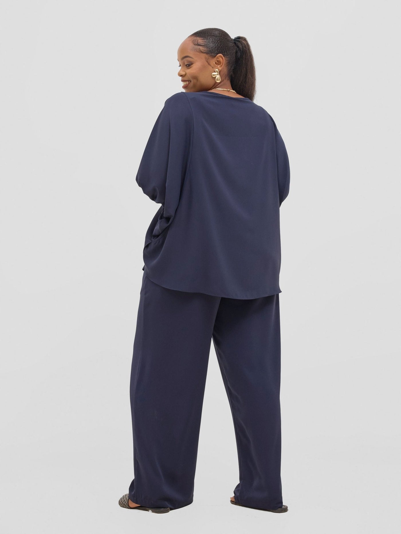 Vivo Seli Wide Top - Navy Blue - Shopzetu