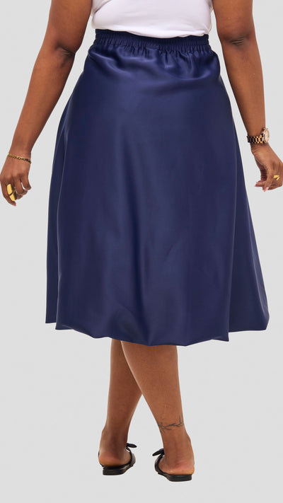Vivo Iyana Bubble Midi Skirt - Navy