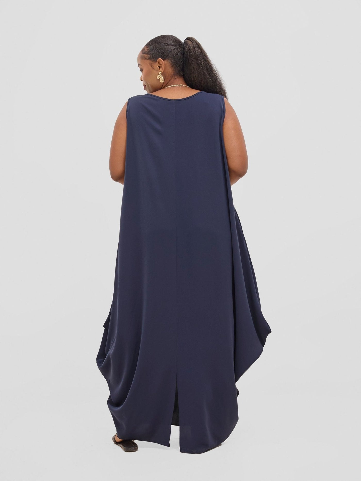 Vivo Seli Maxi Dress - Navy Blue - Shopzetu