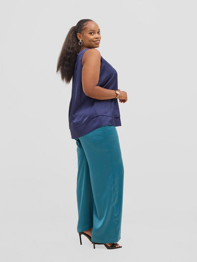 Vivo Yene Layered Top - Navy - Shopzetu