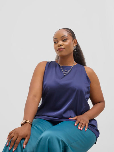 Vivo Yene Layered Top - Navy - Shopzetu