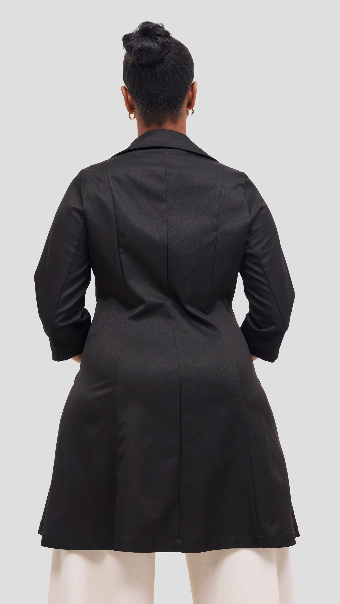 Vivo Aleri Trench Coat Dress - Black