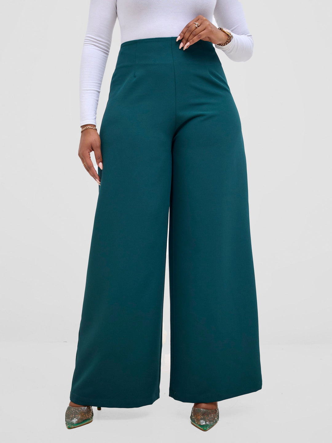Vivo Tatili Wide Leg Pants - Dark Green