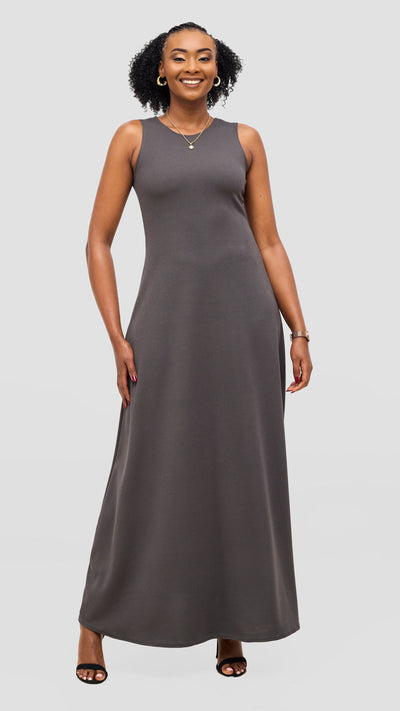 Vivo  Tanda A-Line Maxi Dress - Grey