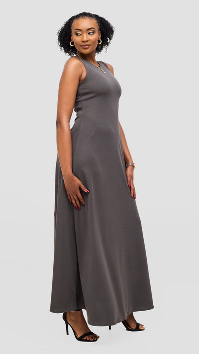 Vivo  Tanda A-Line Maxi Dress - Grey
