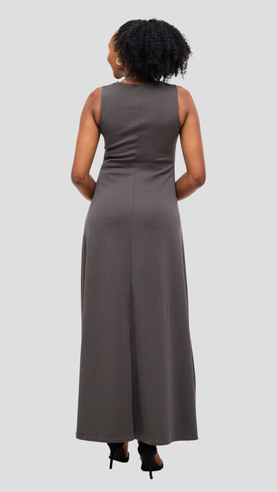 Vivo  Tanda A-Line Maxi Dress - Grey