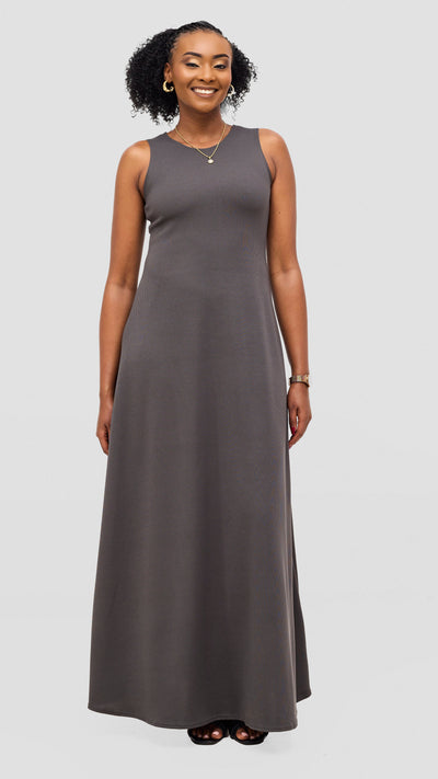 Vivo  Tanda A-Line Maxi Dress - Grey