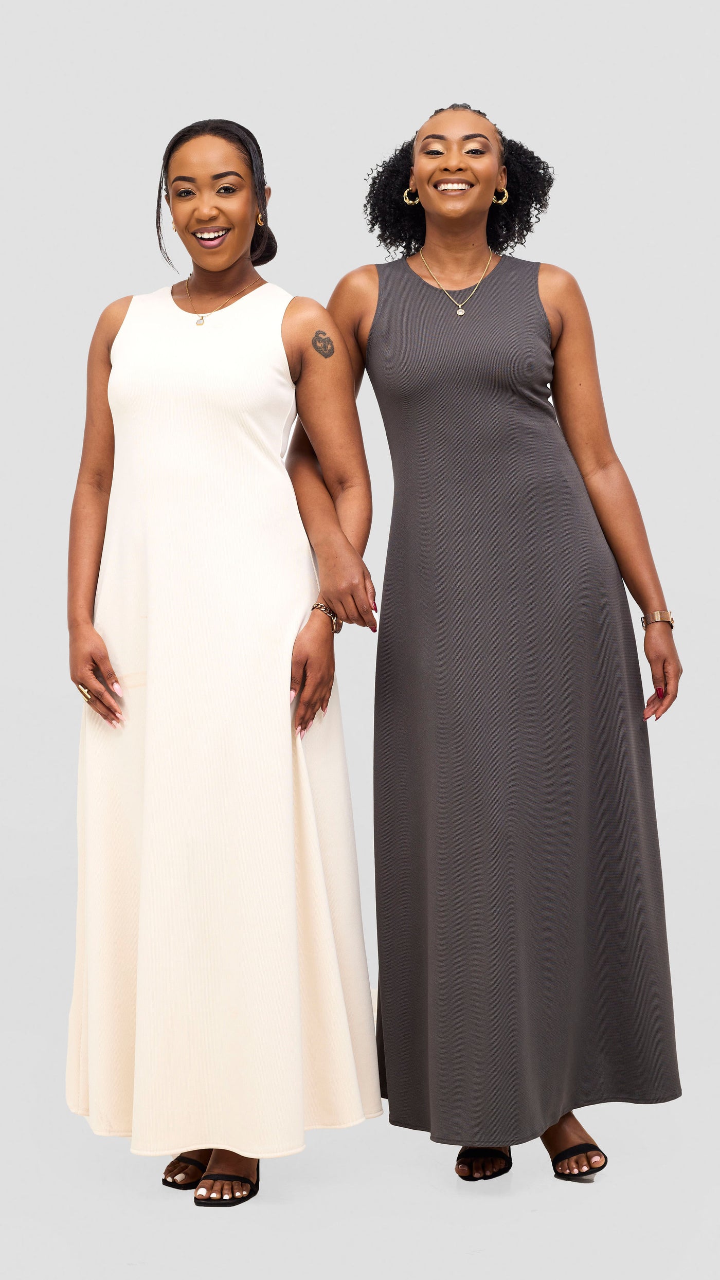 Vivo  Tanda A-Line Maxi Dress - Grey