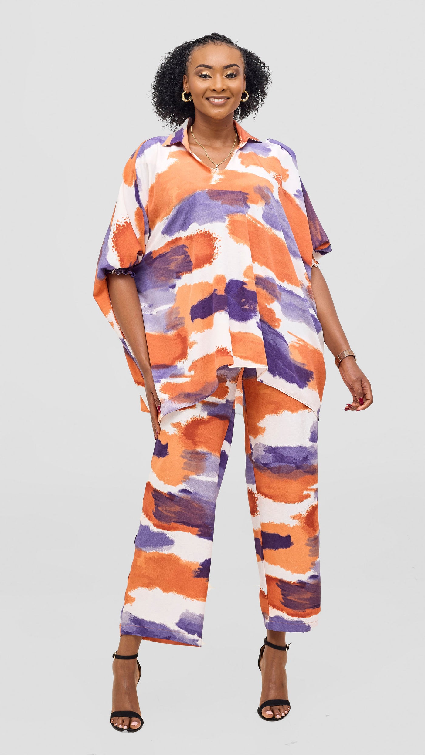 Vivo Sanali Loose Top - Purple / Peach