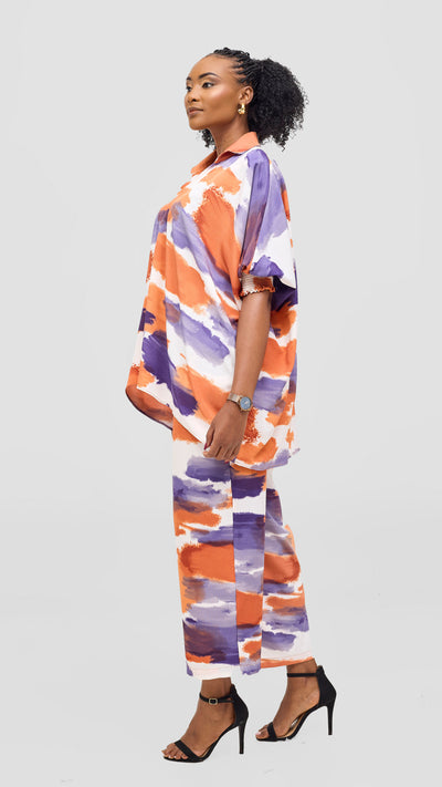 Vivo Sanali Loose Top - Purple / Peach