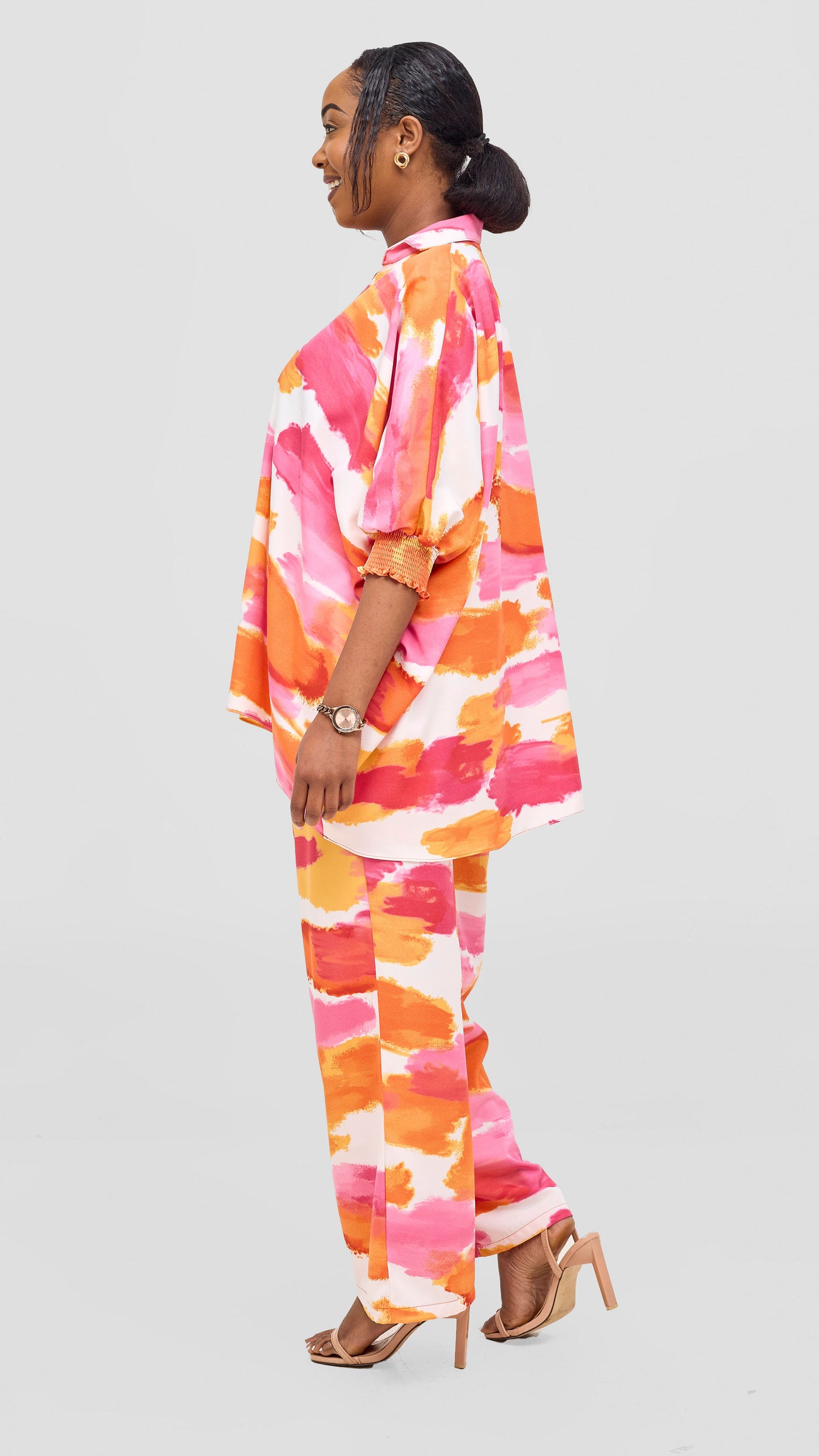 Vivo Sanali Loose Top - Orange /Pink