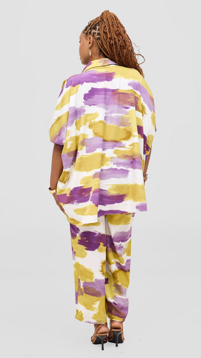 Vivo Sanali Loose Top - Purple / Olive