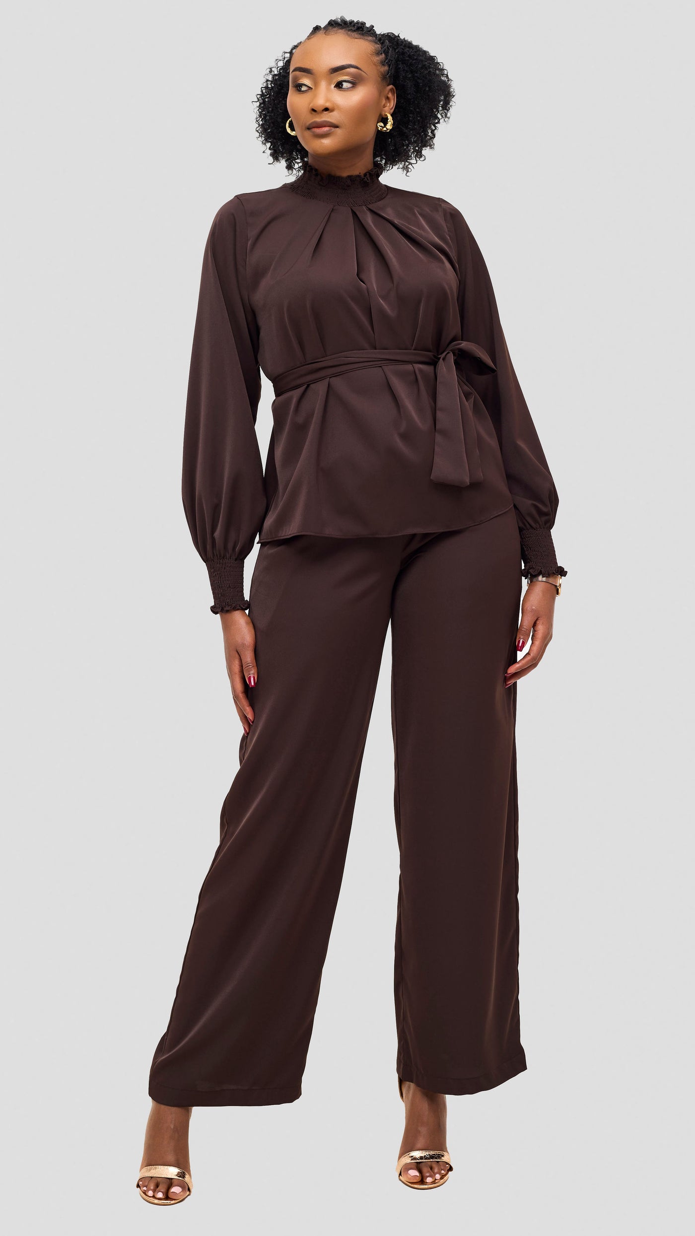 Vivo Ayah Drawstring Pants - Chocolate