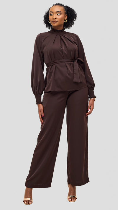 Vivo Ayah Drawstring Pants - Chocolate