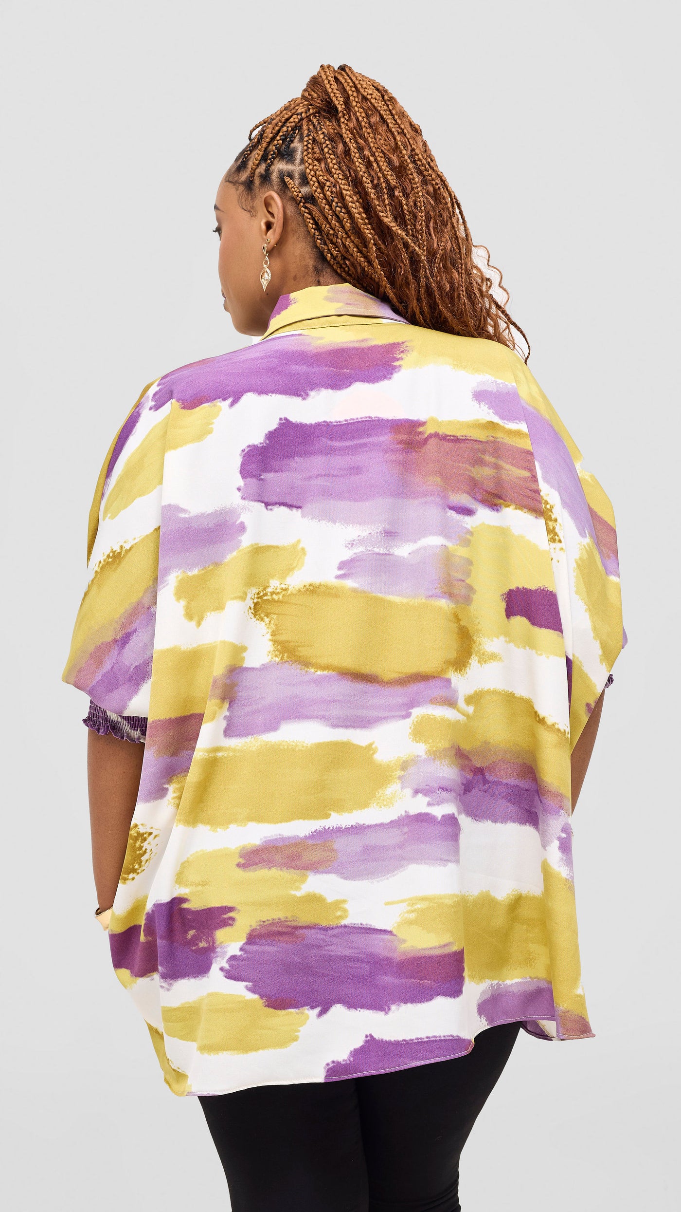 Vivo Sanali Loose Top - Purple / Olive