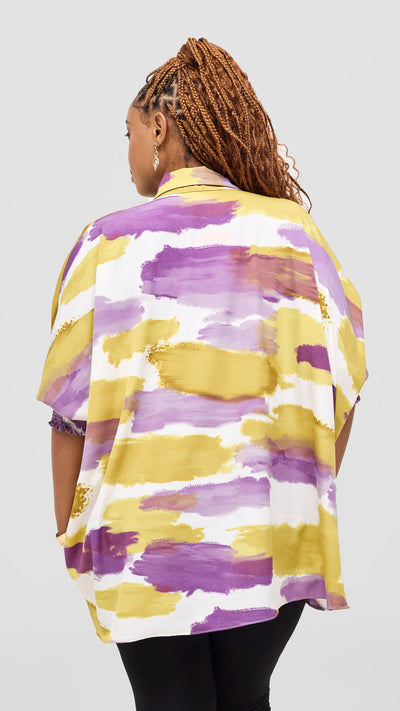 Vivo Sanali Loose Top - Purple / Olive