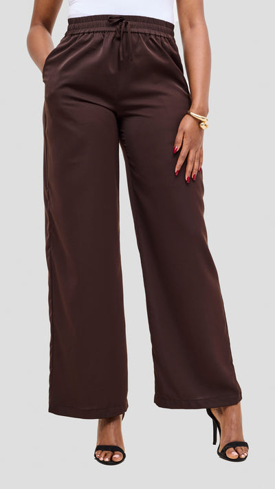 Vivo Ayah Drawstring Pants - Chocolate