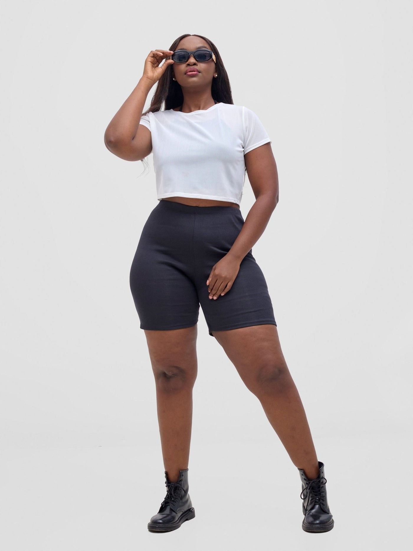 Zoya Vasha Short Sleeve Mesh Top - White - Shopzetu