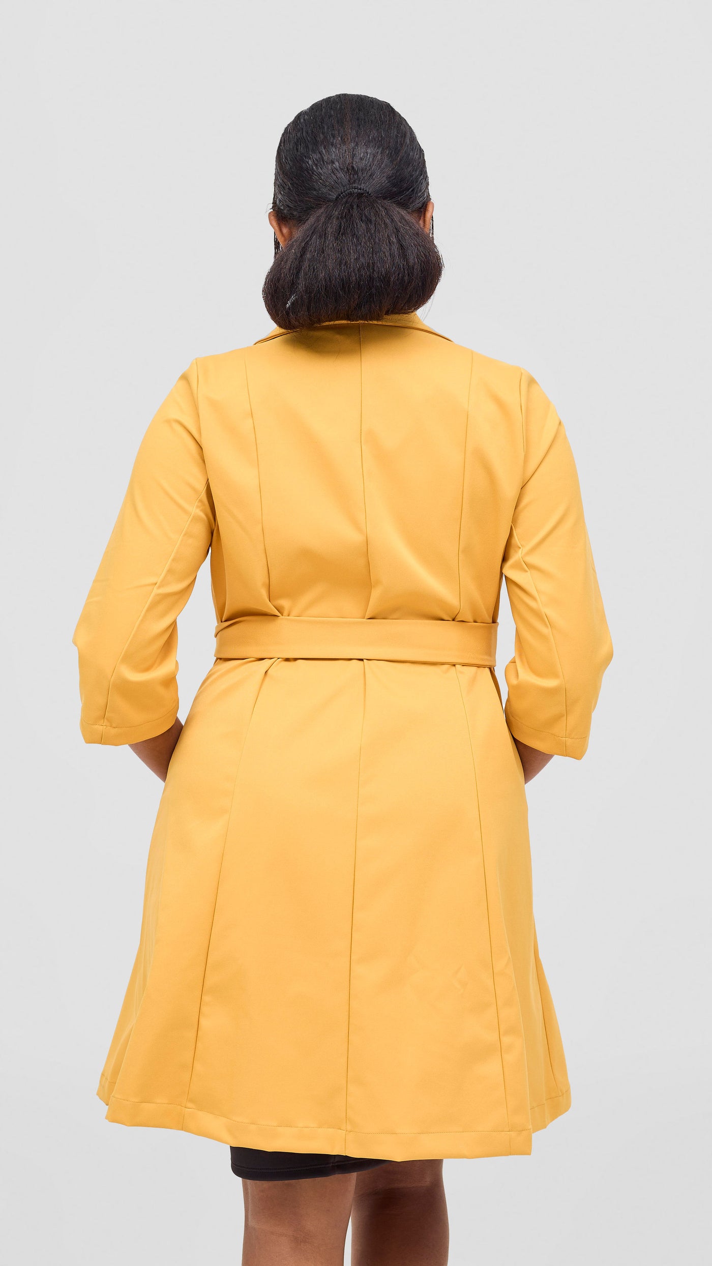 Vivo Aleri Trench Coat Dress - Mustard
