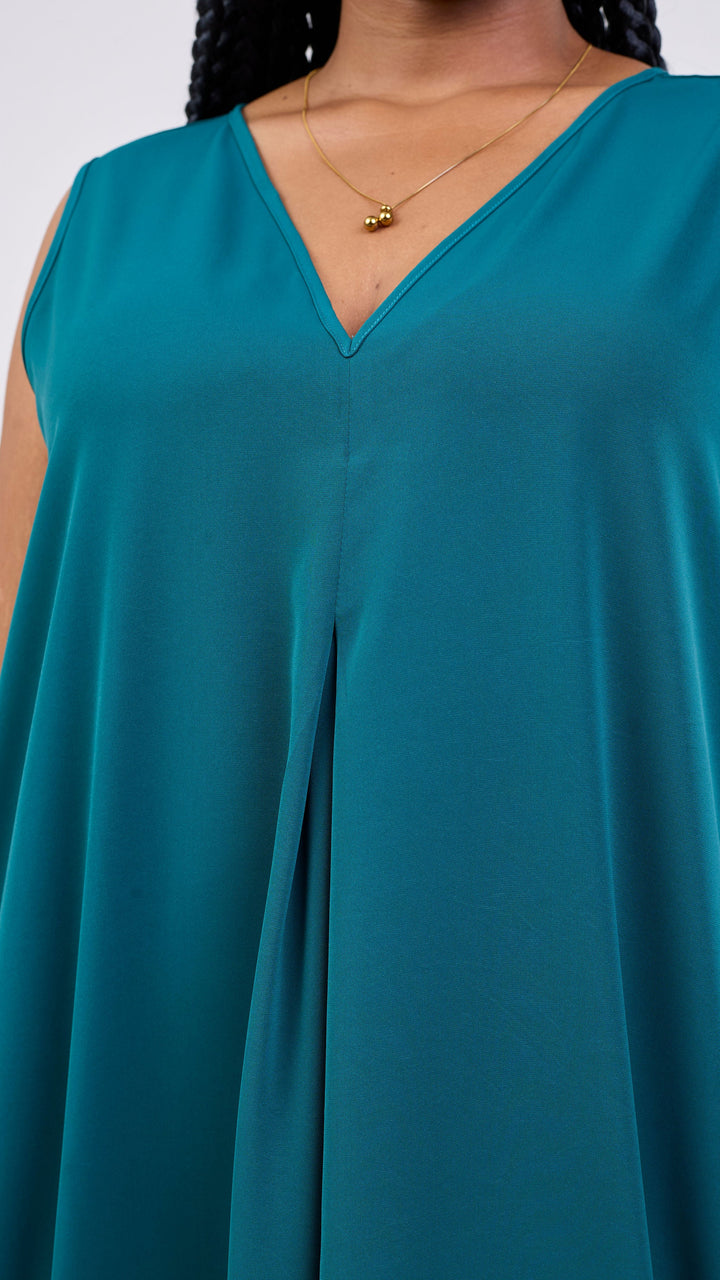 Vivo Cap Sleeve Salma Maxi Dress - Dark Green