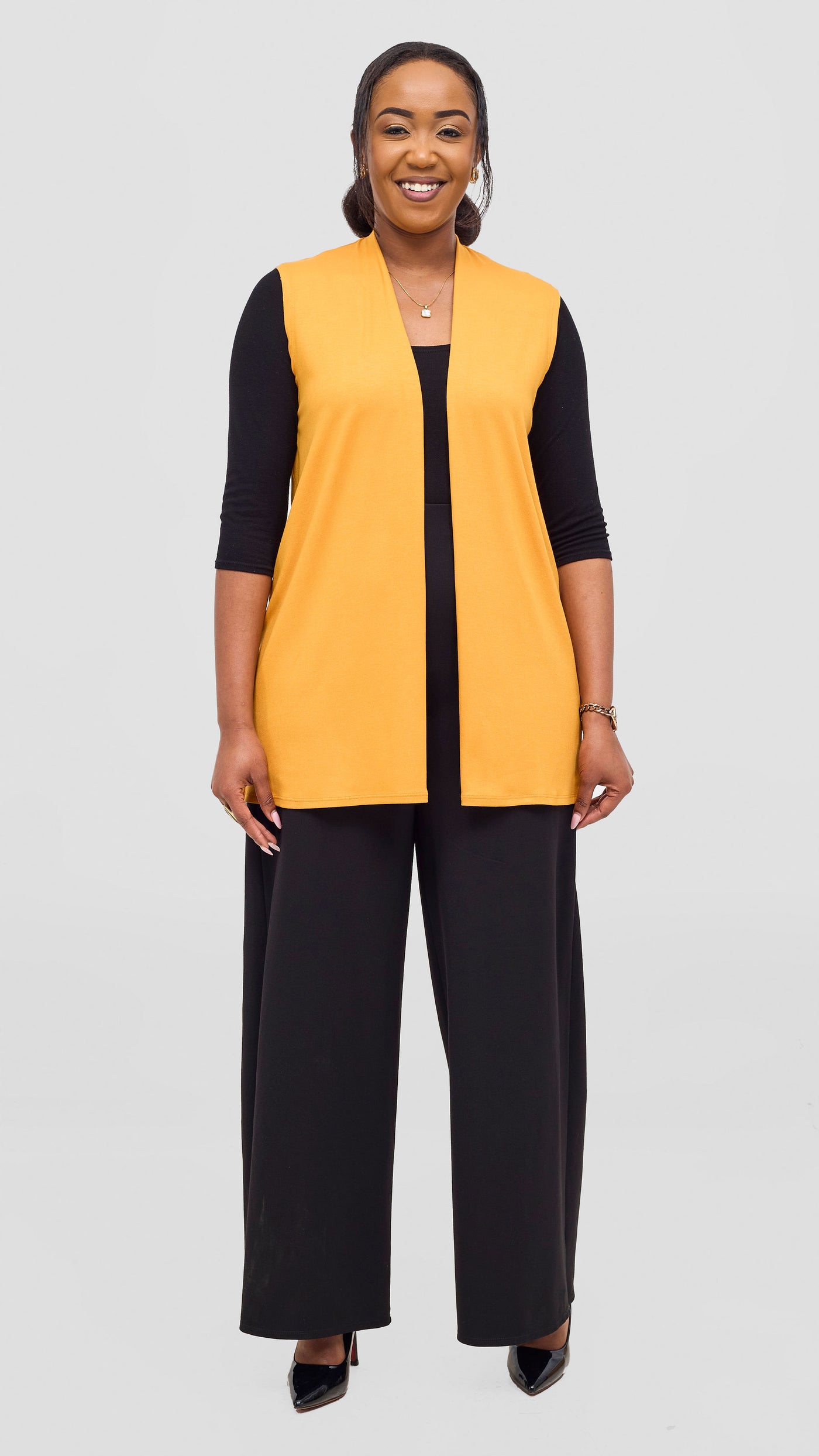 Vivo Everyday Sleeveless Jersey Waterfall - Mustard