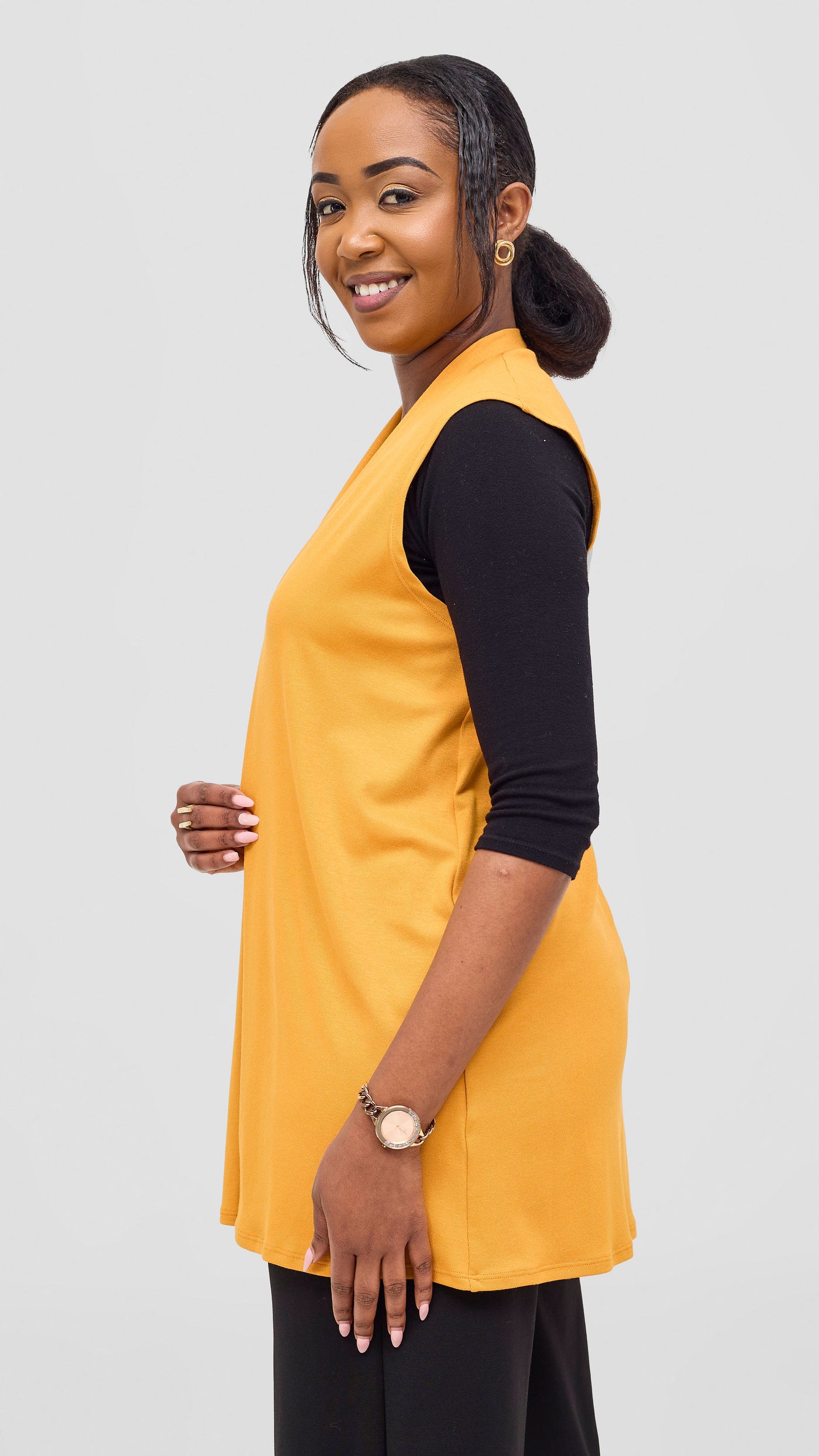 Vivo Everyday Sleeveless Jersey Waterfall - Mustard