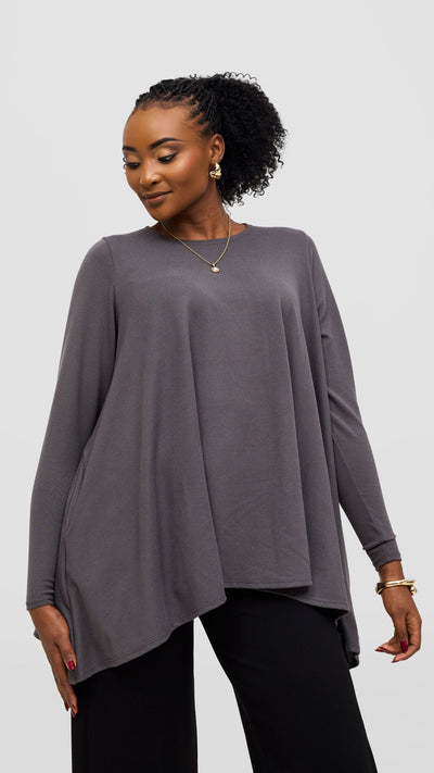 Vivo Tanda Loose Sweater - Dark Grey