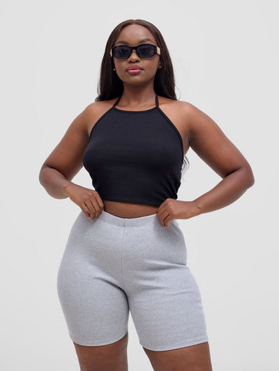 Zoya Vasha Biker Shorts - Grey - Shopzetu