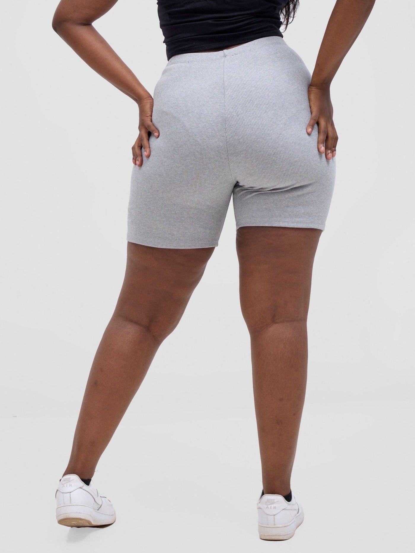 Zoya Vasha Biker Shorts - Grey - Shopzetu
