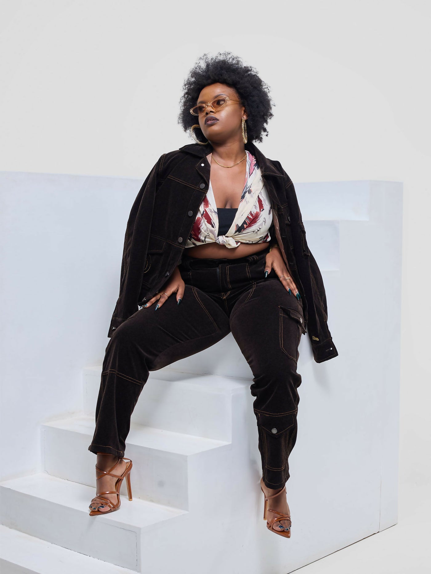 Kalungi Kifaru Unisex Jacket - Brown - Shopzetu
