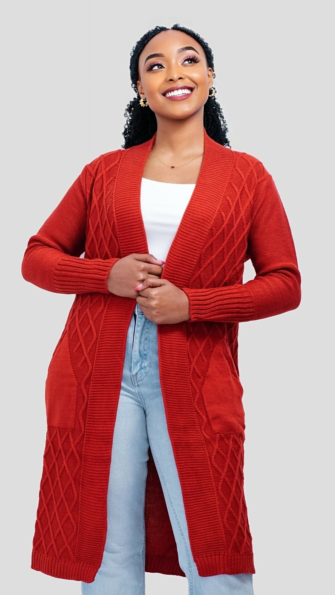 The Fashion Frenzy Waterfall Cardigan - Burnt Orange - Shopzetu