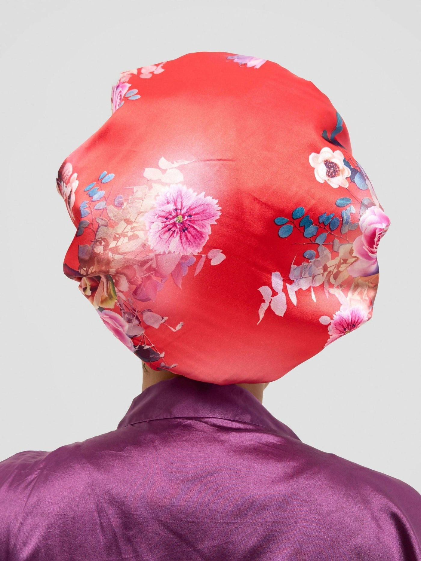 Satin Revolution Silk Meet Satin Tie Bonnet - Blackcurrant - Shopzetu