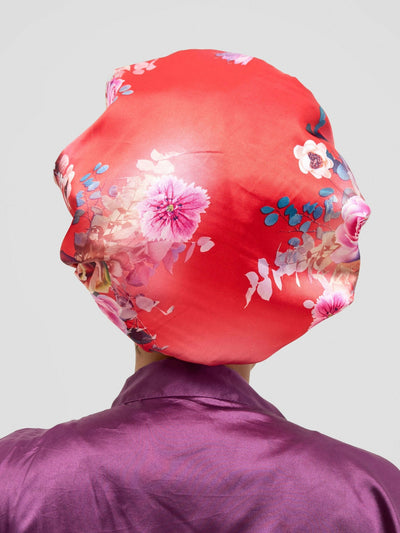 Satin Revolution Silk Meet Satin Tie Bonnet - Blackcurrant - Shopzetu