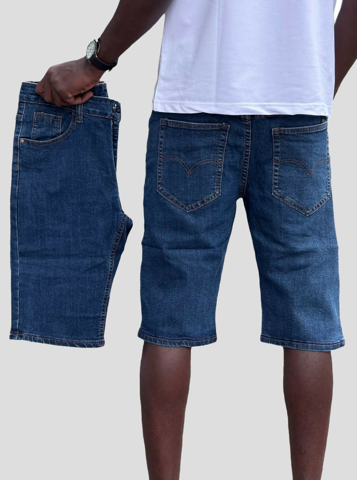 Stylish Brothers Men Denim short - Blue - Shopzetu