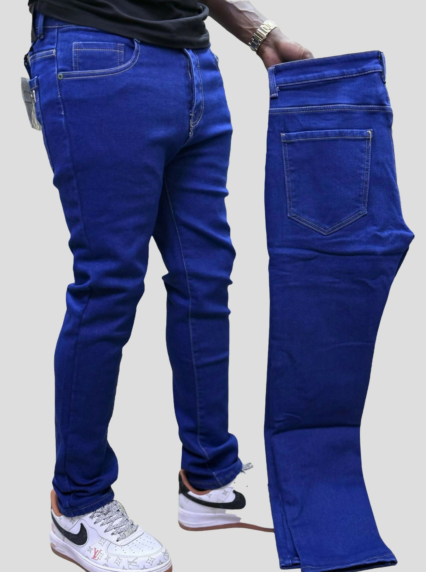 Stylish Brothers Non Fade Slim Fit Men Jean - Blue - Shopzetu