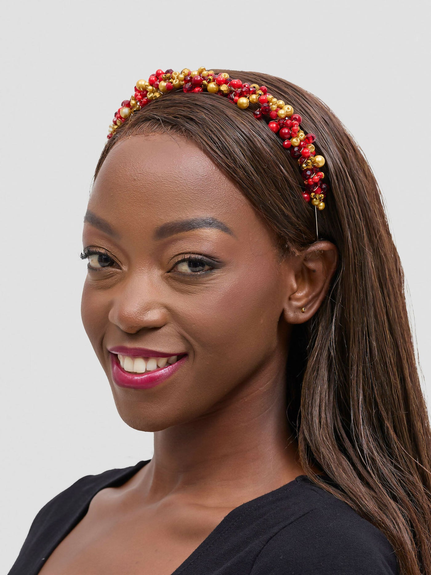 Yaakunte Lentolia Head Crown - Red / Gold - Shopzetu