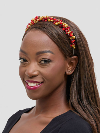 Yaakunte Lentolia Head Crown - Red / Gold - Shopzetu