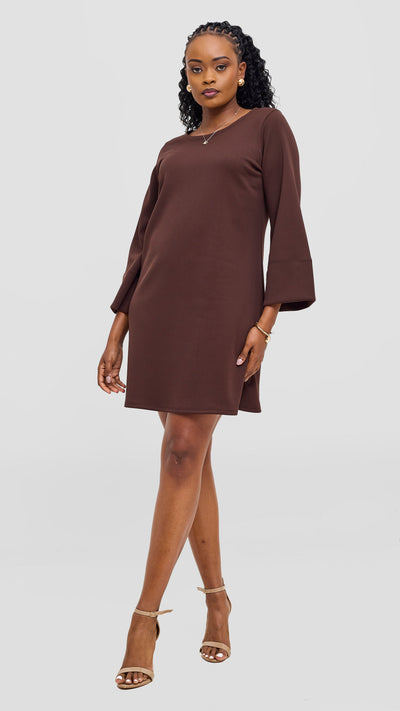 Vivo Ria A-Line Dress - Chocolate