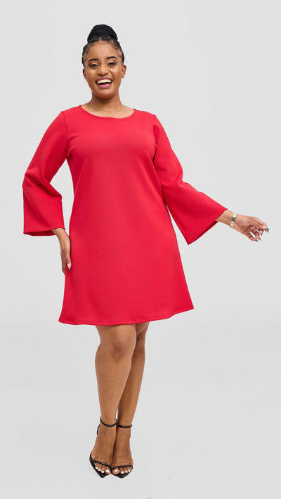 Vivo Ria A-Line Dress - Red