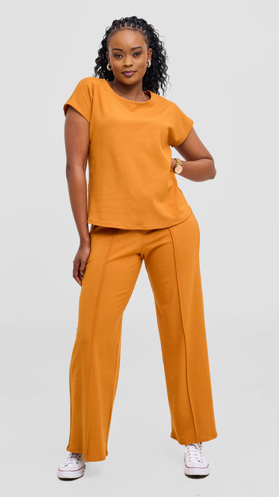 Vivo Ria Drop Shoulder Top - Dark Mustard
