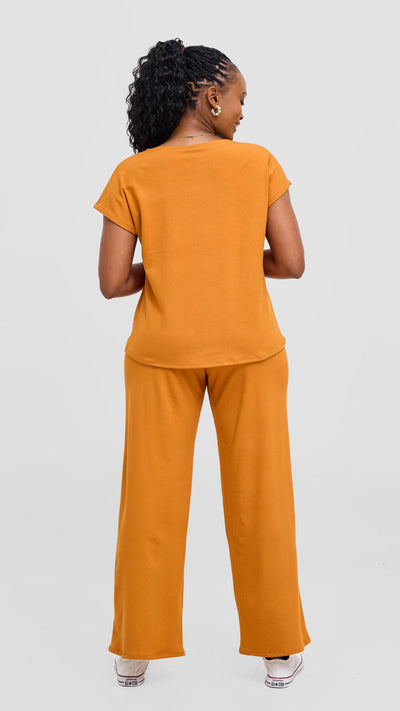 Vivo Ria Drop Shoulder Top - Dark Mustard