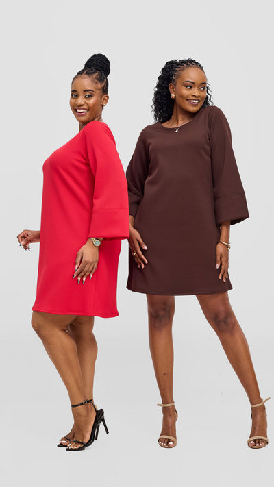 Vivo Ria A-Line Dress - Chocolate