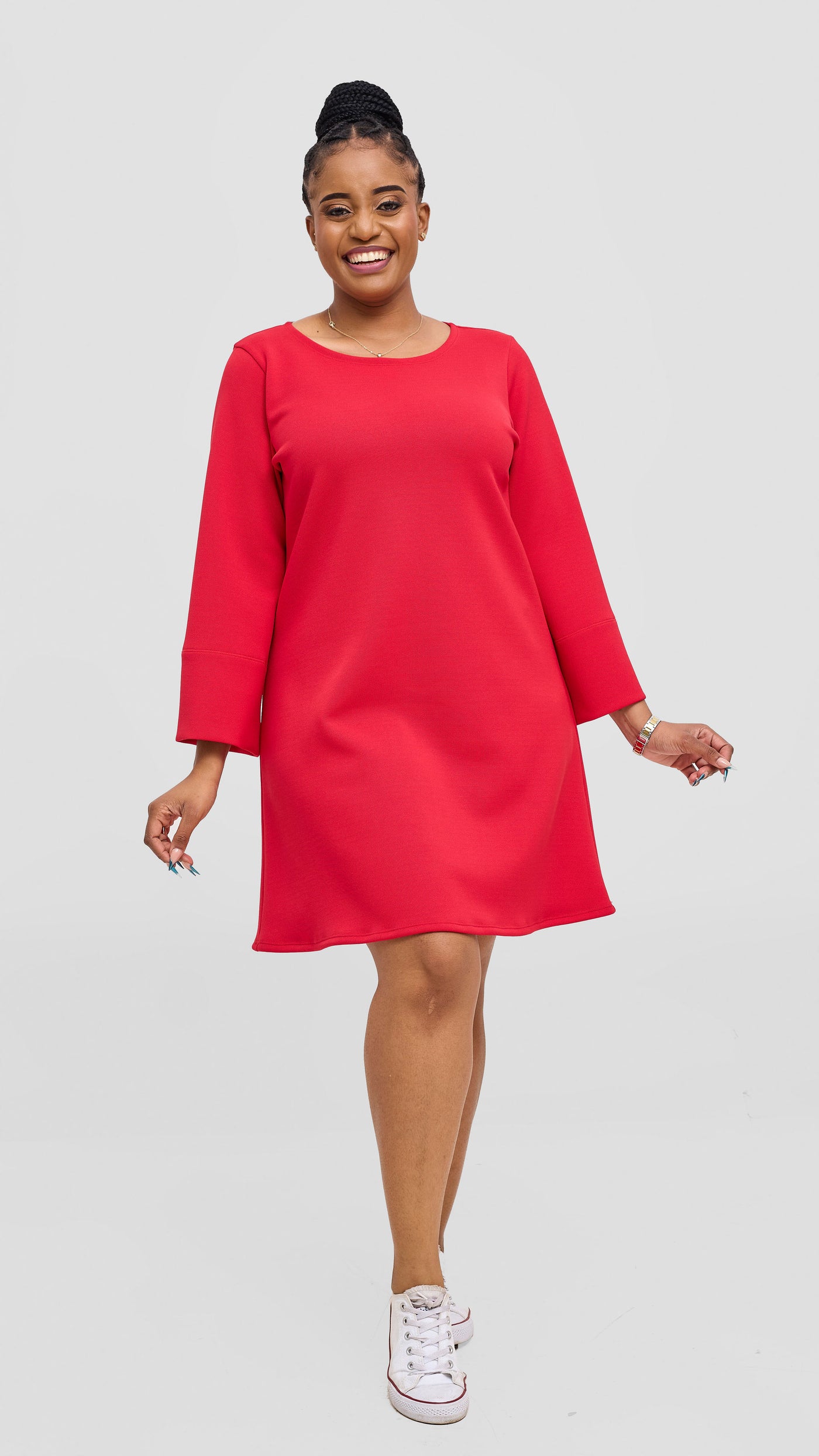 Vivo Ria A-Line Dress - Red