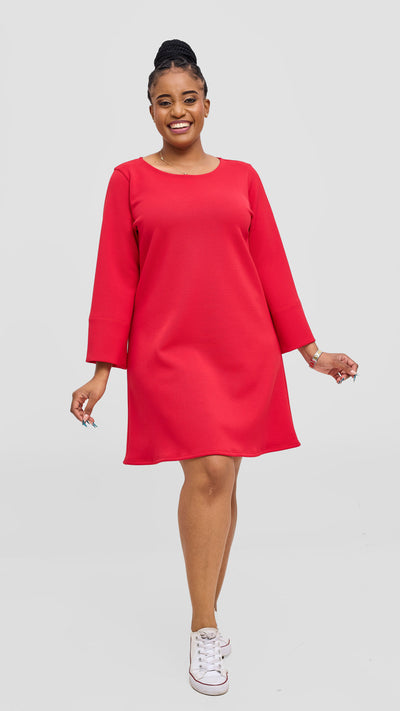 Vivo Ria A-Line Dress - Red