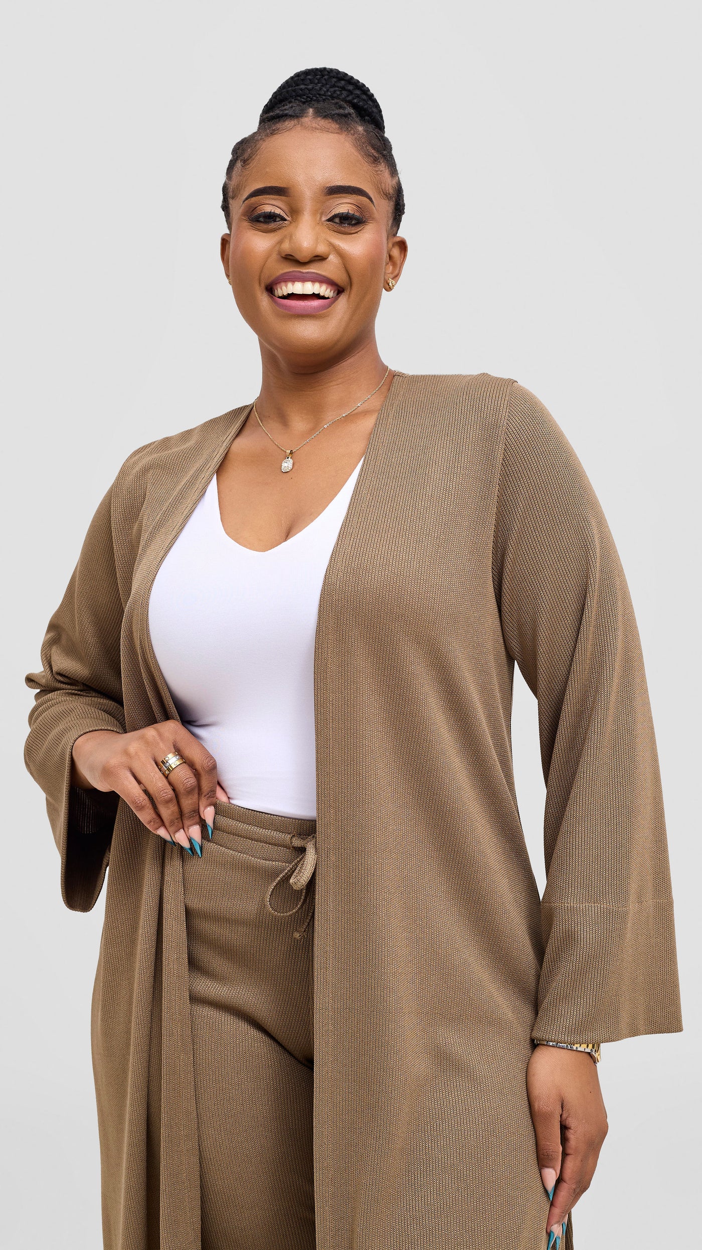 Vivo Ria Pants & Waterfall Set - Taupe