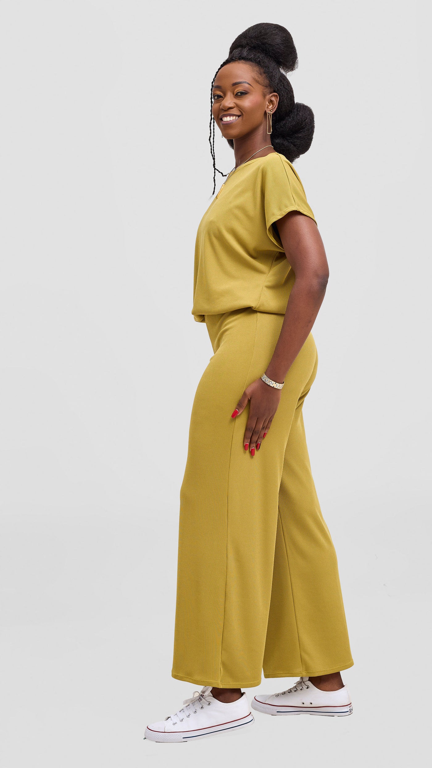 Vivo Safa Drop Shoulder Top - Olive