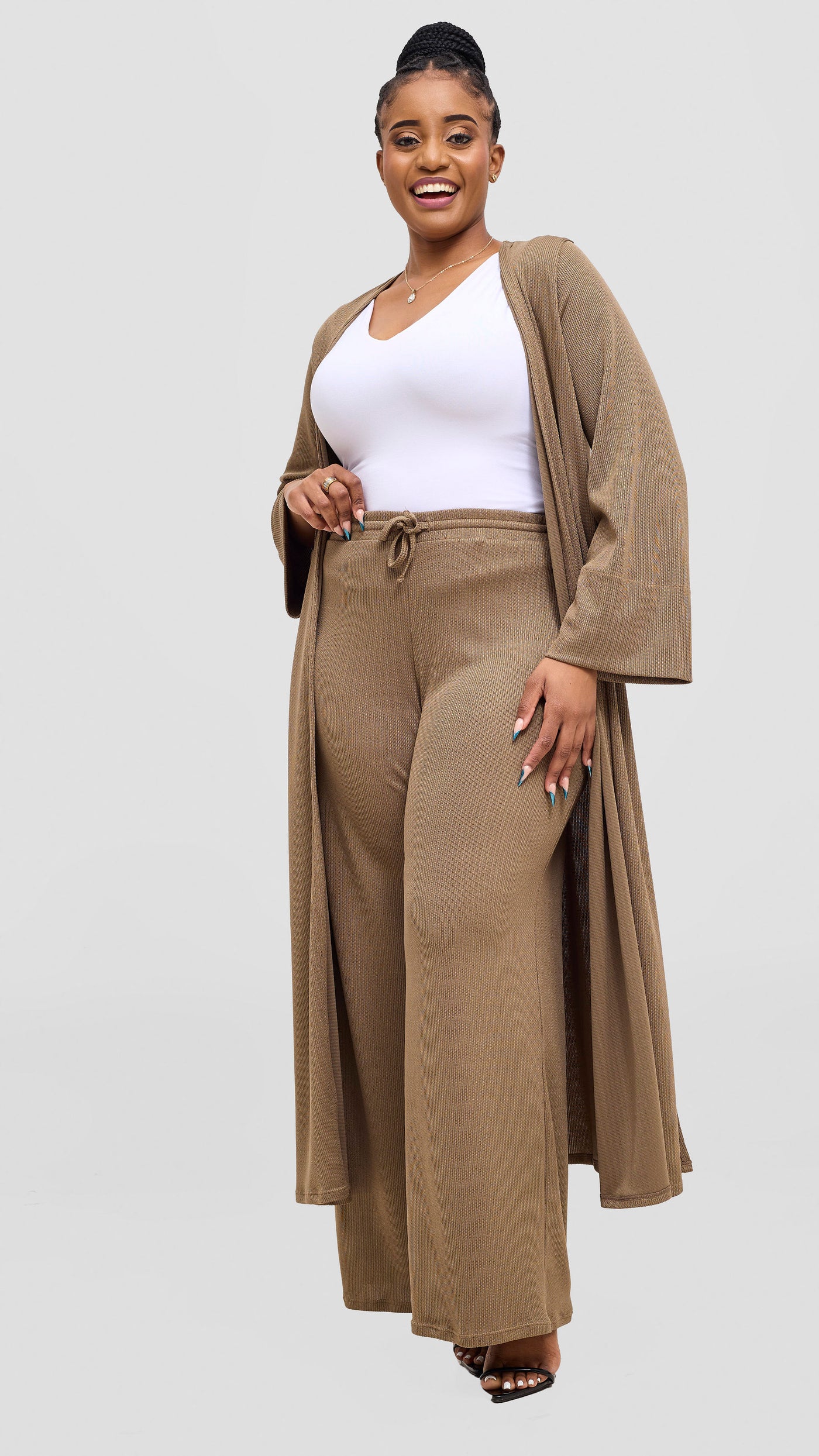Vivo Ria Pants & Waterfall Set - Taupe