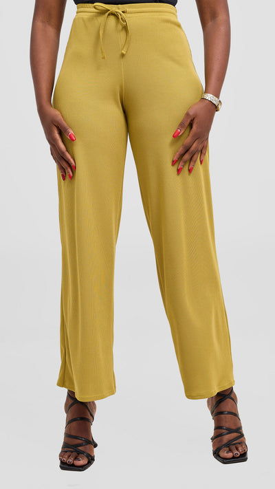 Vivo Safa Straight Leg Pants - Olive